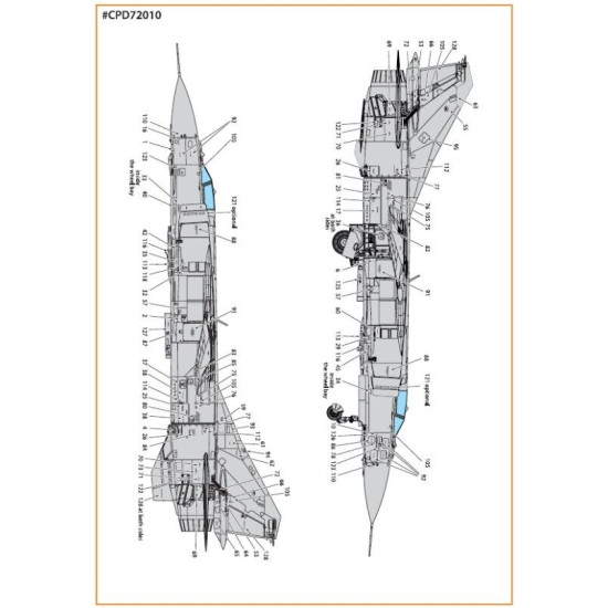 Clear Prop CPD72010 1/72 MiG-23ML, MLA standard stencils for grey paint schemes