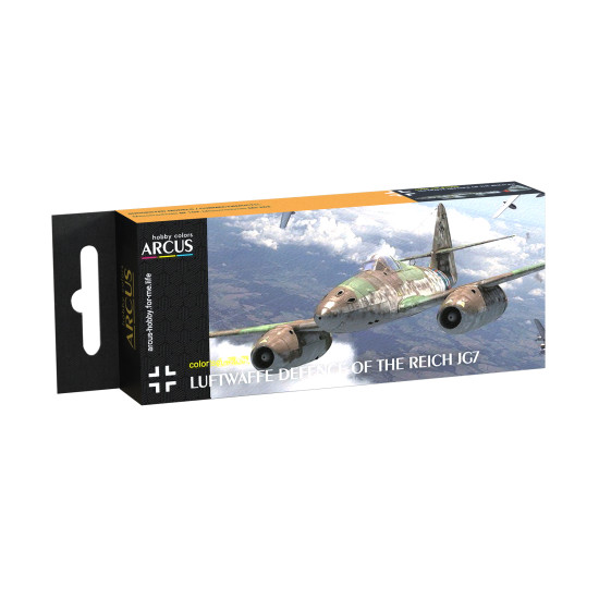 Arcus 2005 Enamel paints set Luftwaffe Defence of The Reich JG7 6 colors in set