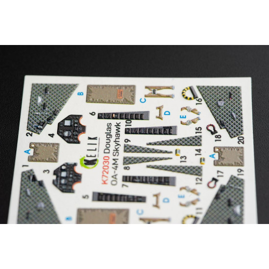 Kelik K72030 1/72 OA-4M Skyhawk interior 3D decals for Fujimi/Hobby 2000 kit