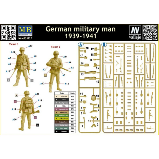 Us Stock Master Box 35227 1/35 German Military Man, 1939-1941 Ww Ii Us Stock Master Box 35227 1/35 German Military Man, 1939-1941 Ww Ii