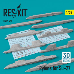Reskit RS32-0421 1/32 Pylons for Su-27. Accessories for aircraft