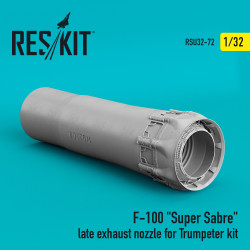 Reskit RSU32-0072 1/32 F-100 Super Sabre late exhaust nozzle for Trumpeter kit