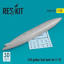 Reskit RSU32-0115 1/32 610 gallon fuel tank for F-15 (1 pcs) (3D printing)