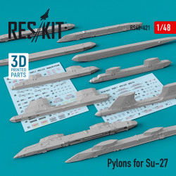 Reskit RS48-0421 1/48 Pylons for Su-27. Accessories for aircraft