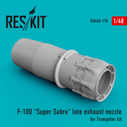 Reskit RSU48-0178 1/48 F-100 Super Sabre late exhaust nozzle for Trumpeter kit