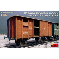 US Stock *** Miniart 35288 - RAILWAY COVERED GOODS WAGON 18t “NTV” TYPE WW II 1/35 scale kit