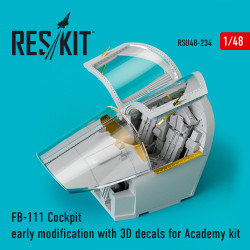 Reskit RSU48-0234 1/48 FB-111 Cockpit early modification with 3D decals for