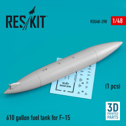 Reskit RSU48-0298 1/48 610 gallon fuel tank for F-15 (1 pcs) (3D printing)