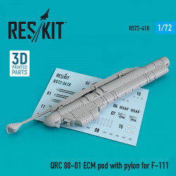 Reskit RS72-0418 1/72 QRC 80-01 ECM pod with pylon for F-111 (3D printing)