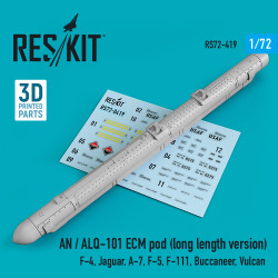 Reskit RS72-0419 1/72 AN / ALQ-101 ECM pod (long length version) (F-4, Jaguar, A-7, F-5, F-111, Buccaneer, Vulcan) (3D printing)