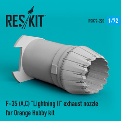 Reskit RSU72-0220 1/72 F-35 A C Lightning II exhaust nozzle for Orange Hobby kit