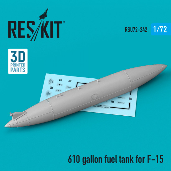 Reskit RSU72-0242 1/72 610 gallon fuel tank for F-15 (1 pcs) (3D printing)