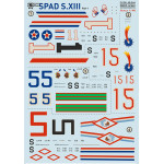 Print Scale 48-244 - 1/48 - SPAD Xlll Part 1. Decal for aircraft