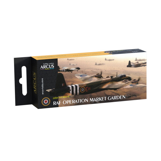 Arcus 3015 Enamel paints set RAF Operation Market Garden 6 colors in set 10ml