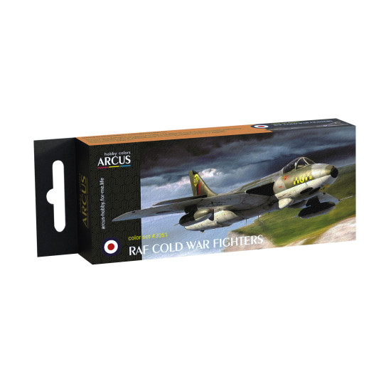 Arcus 3051 Enamel paints set RAF Cold War Fighters 6 colors in set 10ml