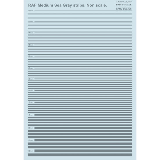 Print Scale 049-Camo RAF Medium Sea Gray strips Non scale
