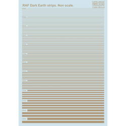Print Scale 047-Camo RAF Dark Earth strips. Non scale