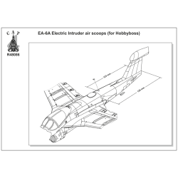 CAT4 R48086 - 1/48 - EA-6A Electric Intruder air scoops ( for Hobbyboss )
