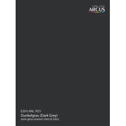 Arcus 201 Enamel paint. Wehrmacht. RAL 7021 Dunkelgrau Dark Gray 10ml