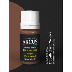 Arcus 202 Enamel paint. Wehrmacht. RAL 8002 Erdgelb (Earth Yellow) 10ml