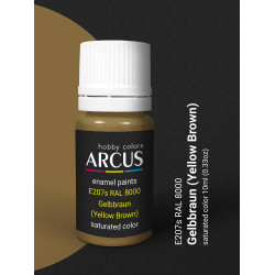 Arcus 207 Enamel paint. Wehrmacht. RAL 8000 Gelbbraun (Yellow Brown) 10ml