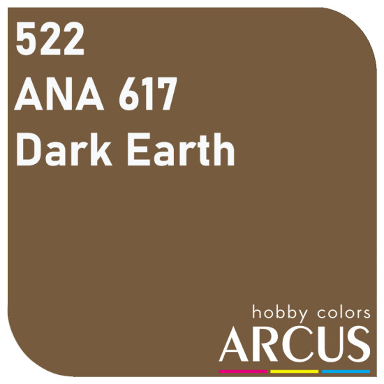 Arcus 522 Enamel paint USAF ANA 617 Dark Earth Saturated color 10ml