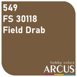 Arcus 549 Enamel paint USAF FS 30118 Field Drab Saturated color 10ml