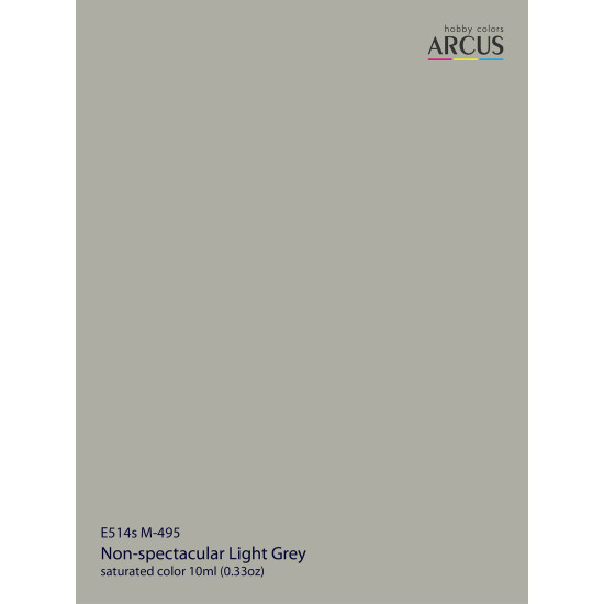 Arcus 514 Enamel paint USAF M-495 Non-spectacular Light Gray Saturated color 10ml