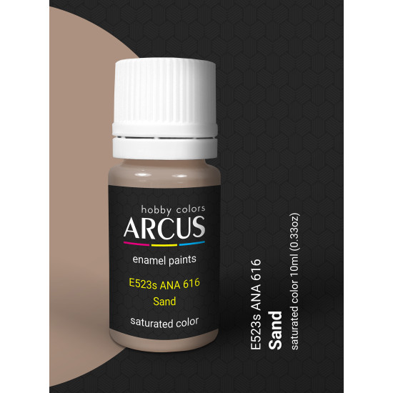 Arcus 523 Enamel paint USAF ANA 616 Sand Saturated color 10ml