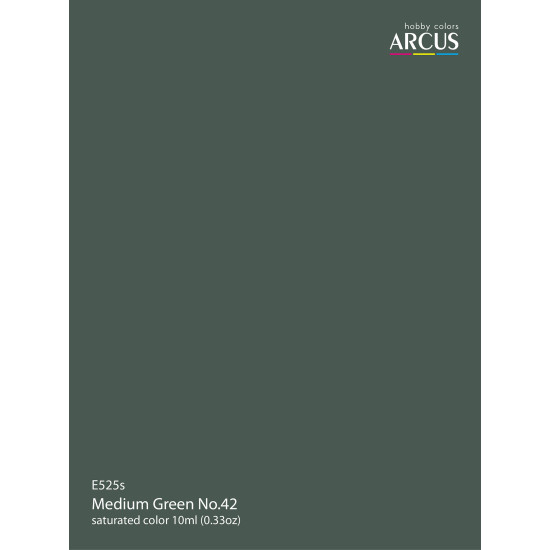 Arcus 525 Enamel paint USAF Medium Green No. 42 Saturated color 10ml