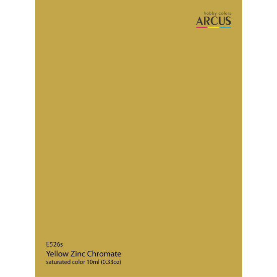 Arcus 526 Enamel paint USAF Yellow Zinc Chromate Saturated color 10ml