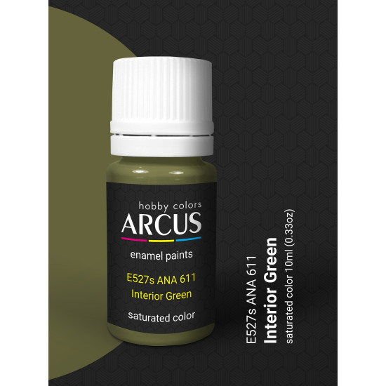 Arcus 527 Enamel paint USAF ANA 611 Interior Green Saturated color 10ml