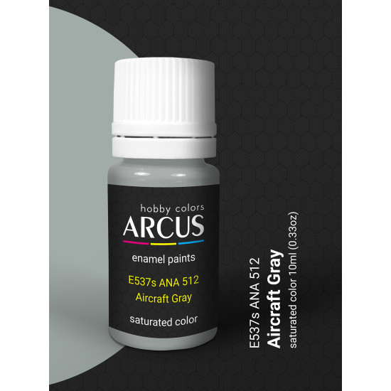 Arcus 537 Enamel paint USAF ANA 512 Aircraft Gray Saturated color 10ml
