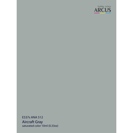 Arcus 537 Enamel paint USAF ANA 512 Aircraft Gray Saturated color 10ml