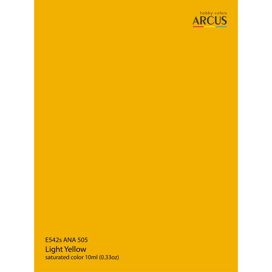 Arcus 542 Enamel paint USAF ANA 505 Light Yellow Saturated color 10ml