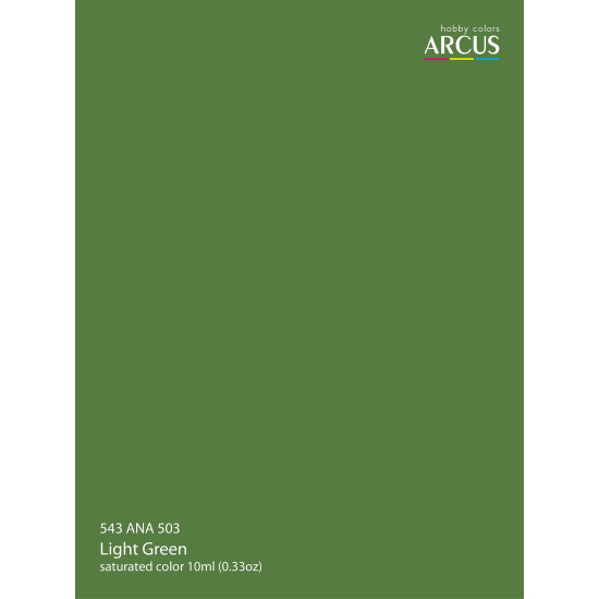 Arcus 543 Enamel paint USAF ANA 503 Light Green Saturated color 10ml