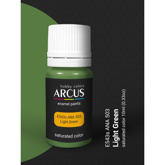 Arcus 543 Enamel paint USAF ANA 503 Light Green Saturated color 10ml