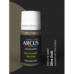 Arcus 551 Enamel paint USAF FS 34087 Olive Drab Saturated color 10ml