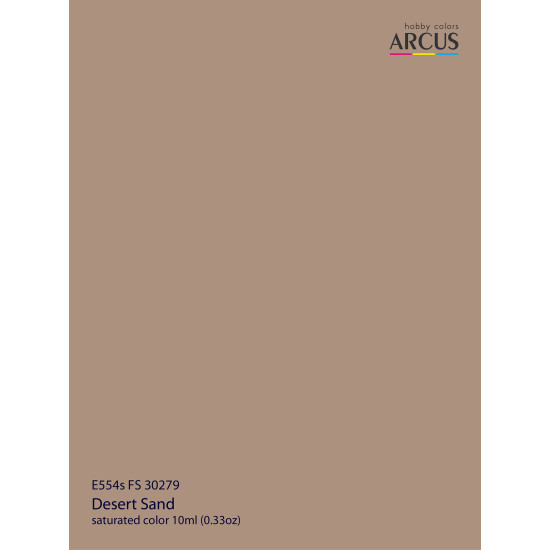 Arcus 554 Enamel paint USAF FS 30279 Desert Sand Saturated color 10ml