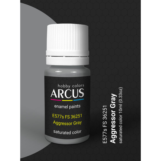 Arcus 577 Enamel paint USAF FS 36251 Aggressor Gray Saturated color 10ml