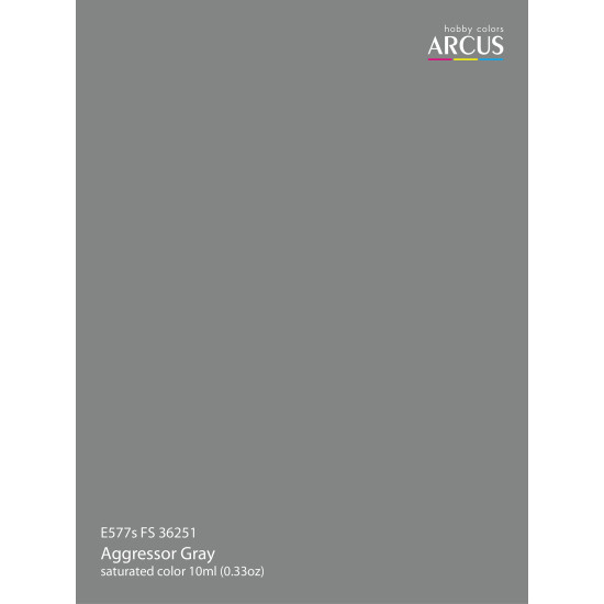 Arcus 577 Enamel paint USAF FS 36251 Aggressor Gray Saturated color 10ml