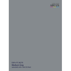 Arcus 581 Enamel paint USAF FS 36270 Medium Gray Saturated color 10ml