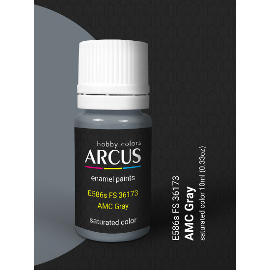 Arcus 586 Enamel paint USAF FS 36173 AMC Gray Saturated color 10ml