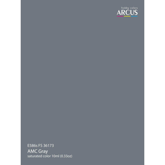 Arcus 586 Enamel paint USAF FS 36173 AMC Gray Saturated color 10ml