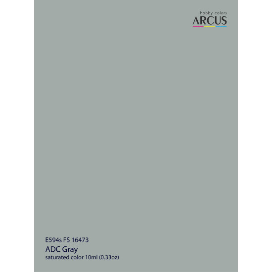 Arcus 594 Enamel paint USAF FS 16473 ADC Gray Saturated color 10ml