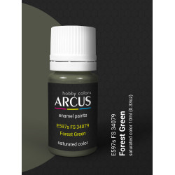 Arcus 597 Enamel paint USAF FS 34079 Forest Green Saturated color 10ml
