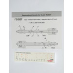 Foxbot 48-050 1/48 Stencils for Missile R-73 AA-11 Archer & 7/8 points of Digital Su-27