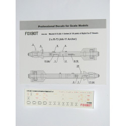 Foxbot 48-050 1/48 Stencils for Missile R-73 AA-11 Archer & 7/8 points of Digital Su-27