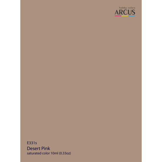 Arcus 331 Enamel paint Royal Air Force Desert Pink Saturated color 10ml