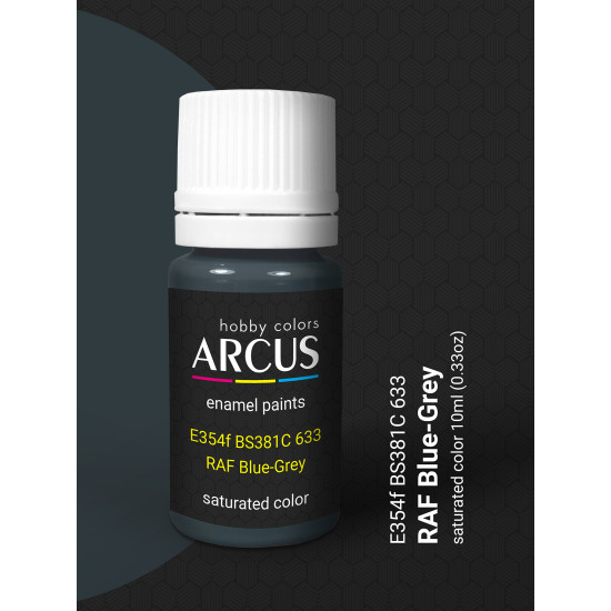 Arcus 354 Enamel paint Royal Air Force BS381C 633 RAF Blue-Grey Saturated color 10ml